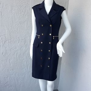Calvin Klein Gold Button Dress
